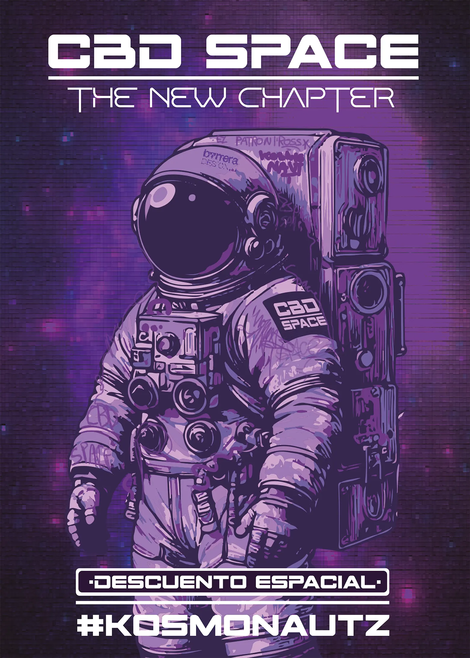 Promoción KOSMONAUTZ de Space CBD con un 15% de descuento en productos seleccionados.